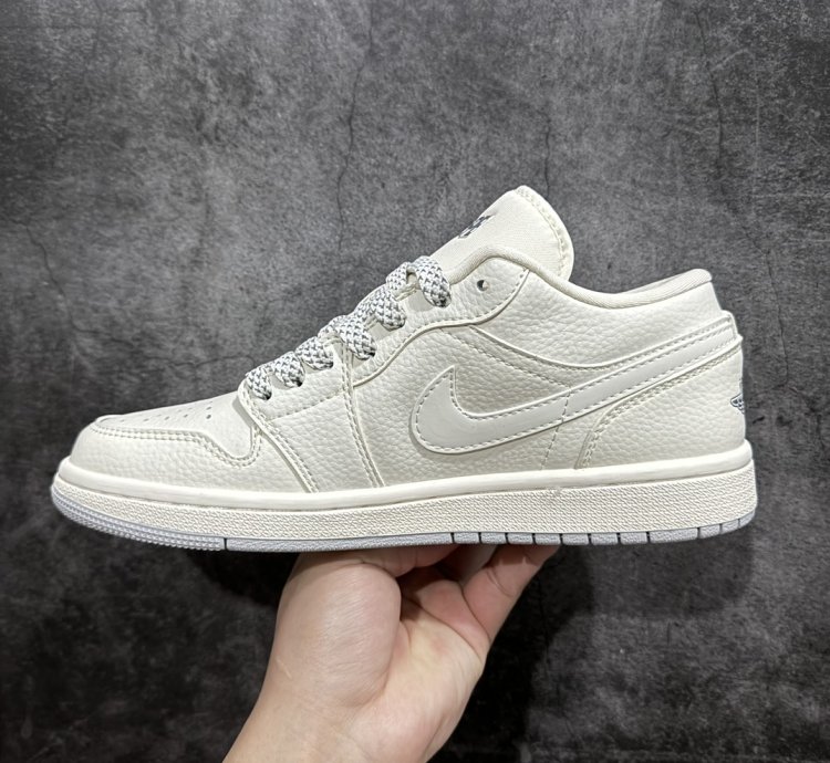 Bape X Air Jordan 1 Low Beige Gray Sole Wg8850-003 - Pu