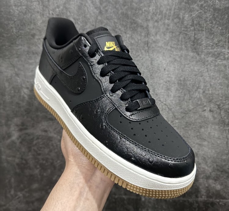 200 Wmns Air Force 1 07 Lx Black And White Crocodile Pattern Dz2708-002 -