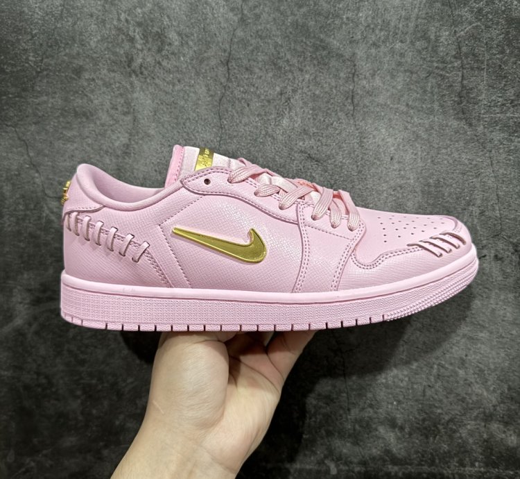 200 Air Jordan 1 Low Gold Powder Toe Aj1 Joe 1 Low Top Casual Shoes