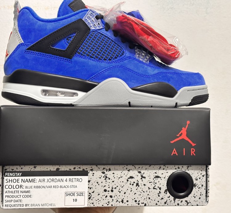 550 Air Jordan 4 Retro Eminem Encore Aj4 Joe 4 Heim Blue -