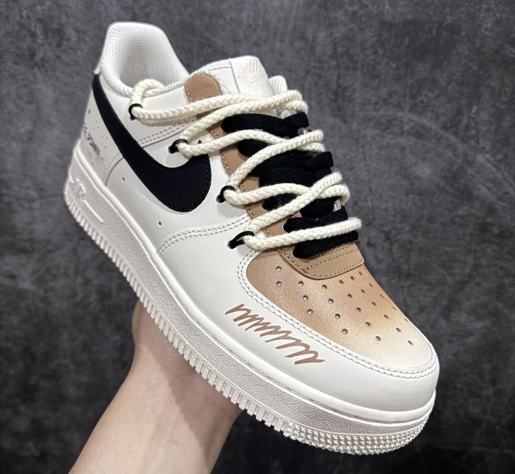 260 Nk Air Force 107 Low Two-dimensional Theme Cappuccino Spray-painted Air For