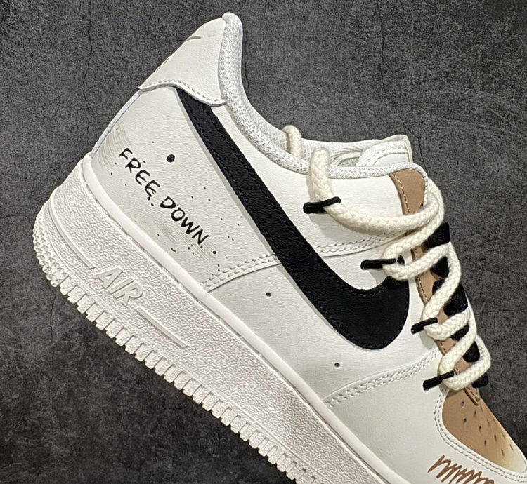 260 Nk Air Force 107 Low Two-dimensional Theme Cappuccino Spray-painted Air For
