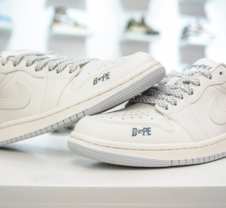 270 Bape X Air Jordan Aj1 Low Low-top Joint Custom Color Wg8850-003 -