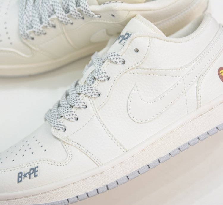 270 Bape X Air Jordan Aj1 Low Low-top Joint Custom Color Wg8850-003 -