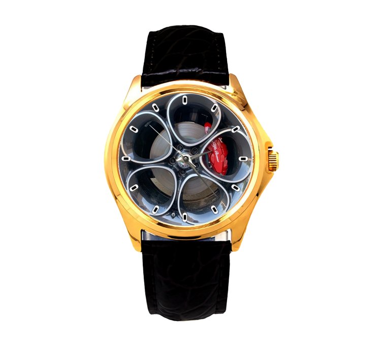 Alfa Romeo Giulia Ti Sport Leather Gold Sport Metal Watch