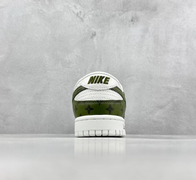 300 Nike Sb Dunk Low X Louis Vuitton White Green Full Print Dq1098-362 -