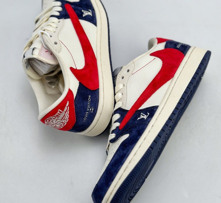 280 Travis Scott X Nike Air Jordan 1 Low X Louis Vuitton Three-party Joint Yq208