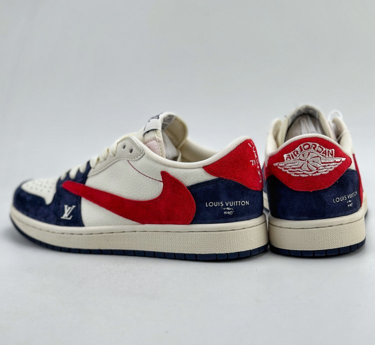 280 Travis Scott X Nike Air Jordan 1 Low X Louis Vuitton Three-party Joint Yq208