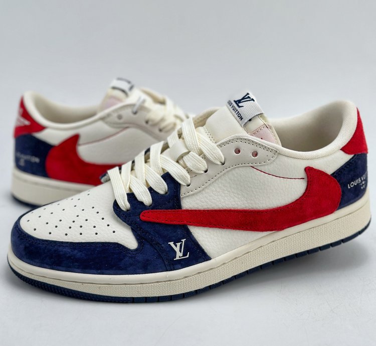 280 Travis Scott X Nike Air Jordan 1 Low X Louis Vuitton Three-party Joint Yq208