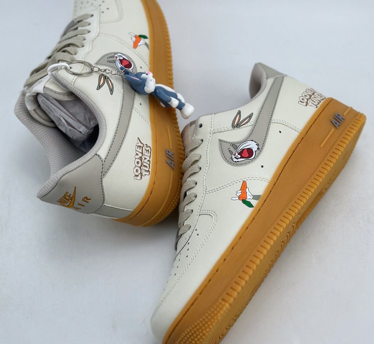 240 Nike Air Force 1 Low 07 Bugs Bunny Graffiti Off-white Rubber Xc2351-660 -