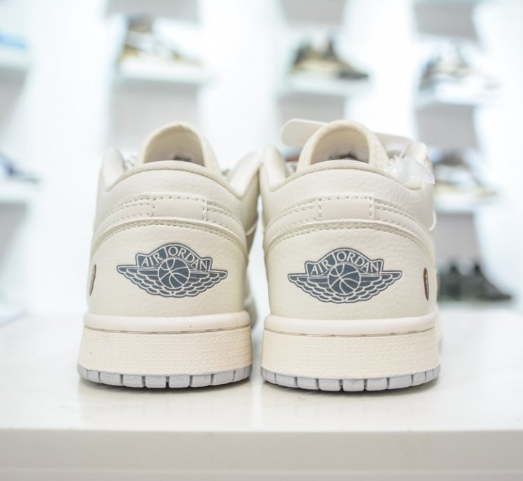 270 Bape X Air Jordan Aj1 Low Low-top Joint Custom Color Wg8850-003 -