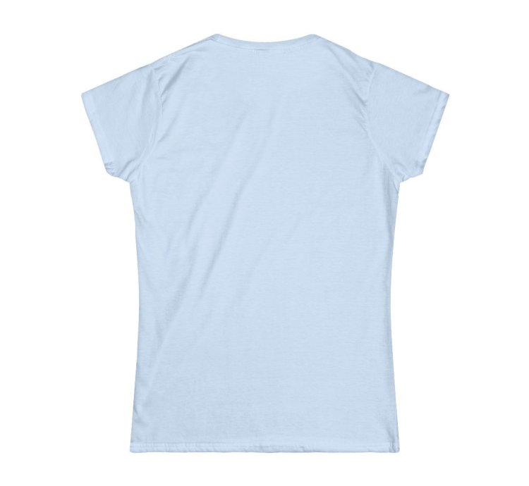 Chanel Drip Womens Softstyle Tee Light Blue Made In Usa Stylish Comfy