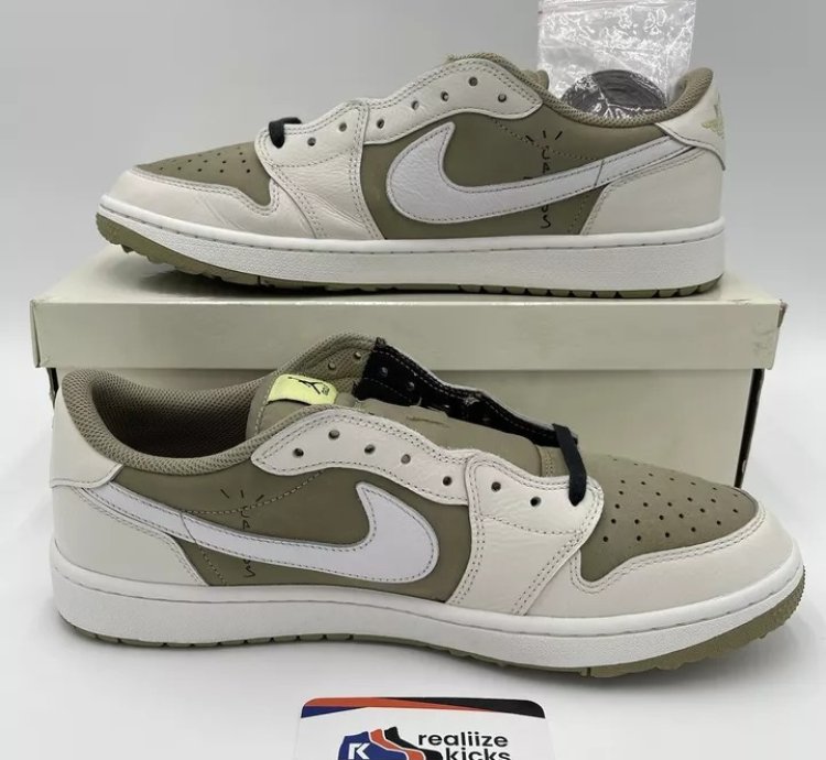 Nike Air Jordan 1 Low Golf X Travis Scott Neutral Olive