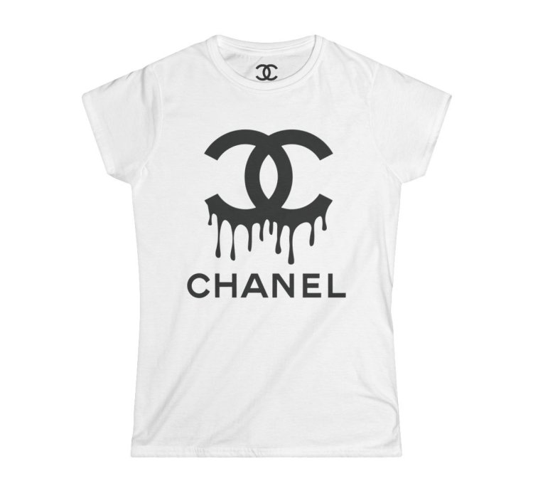 Chanel Drip Womens Softstyle Tee White Made In Usa Stylish Comfy