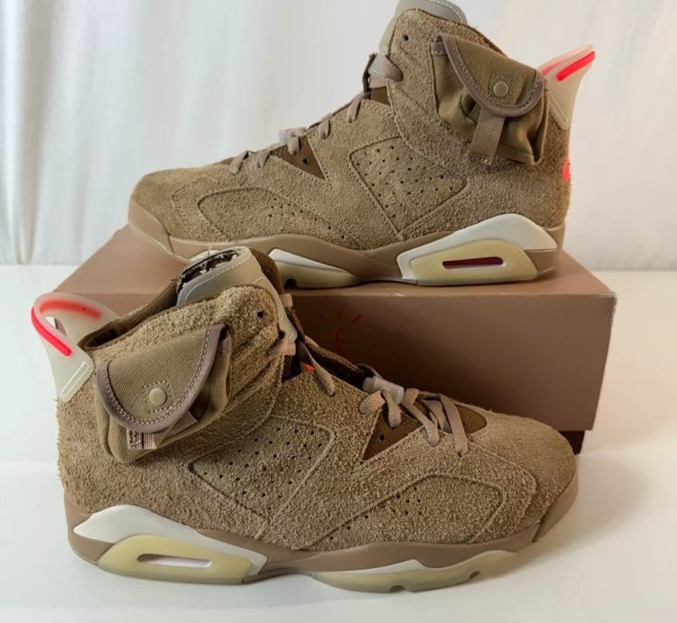 Nike Air Jordan 6 Retro X Travis Scott Mid British Khaki
