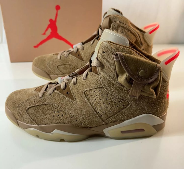 Nike Air Jordan 6 Retro X Travis Scott Mid British Khaki