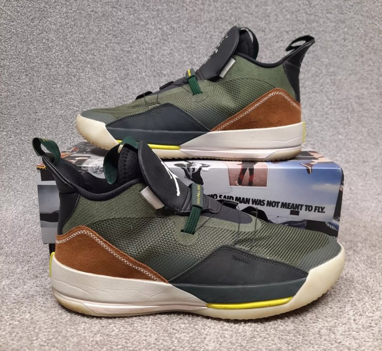 Nike Air Jordan Xxxiii 33 Nrg Travis Scott Cactus Jack Olive Green