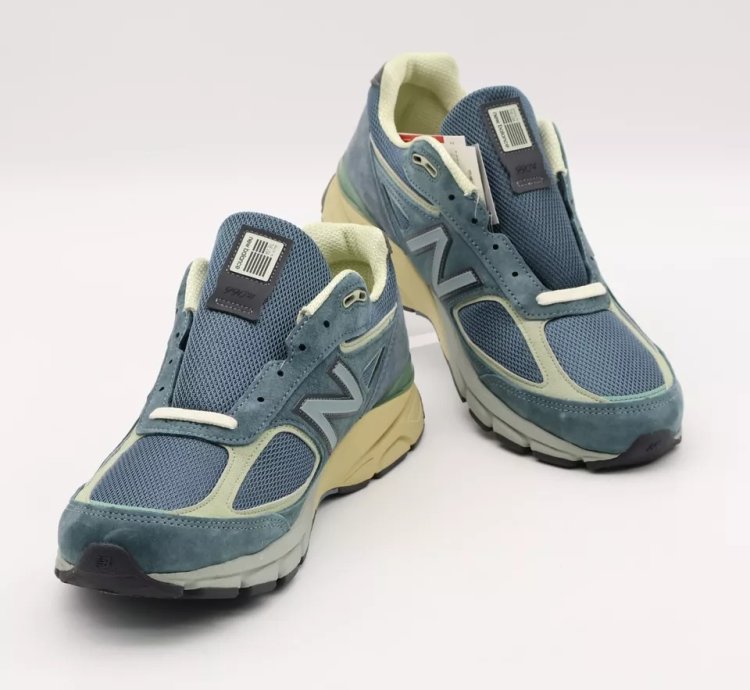 U990al4 Auralee New Balance 990v4 Dusty Blue