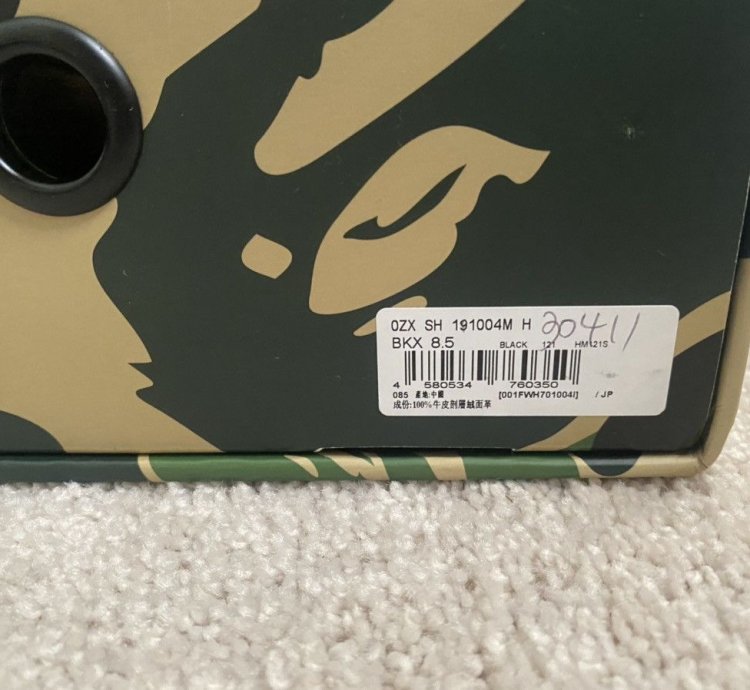 100 Authentic Bathing Ape Bape Sta Black Suede Size 8 5