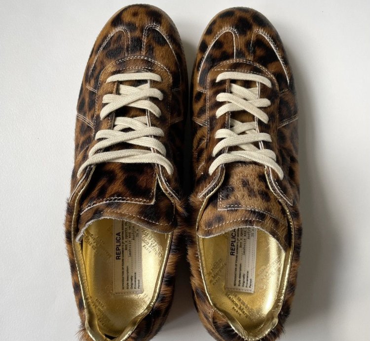 17 Leopard Print Fur Gat Sneakers