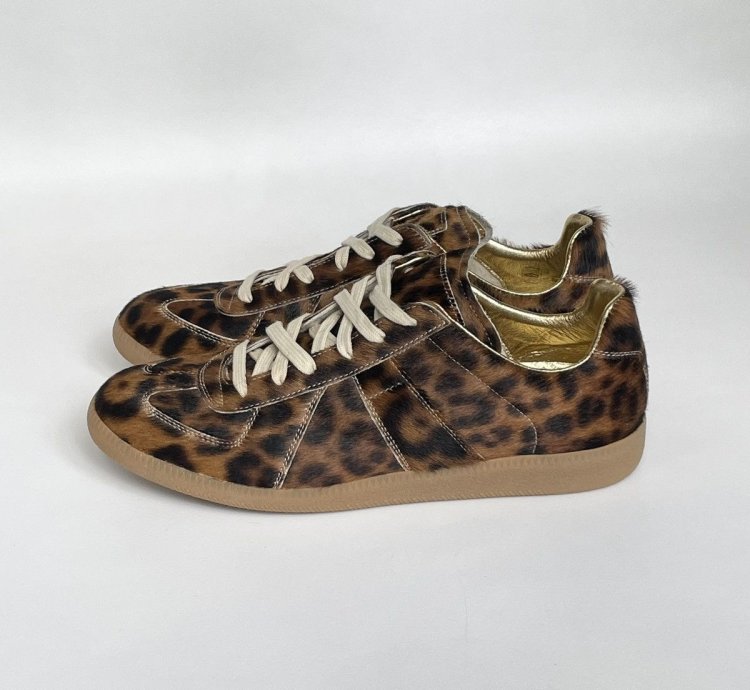 17 Leopard Print Fur Gat Sneakers