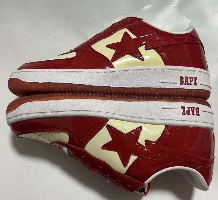 2009 Bape Sta Glitter Leather Red
