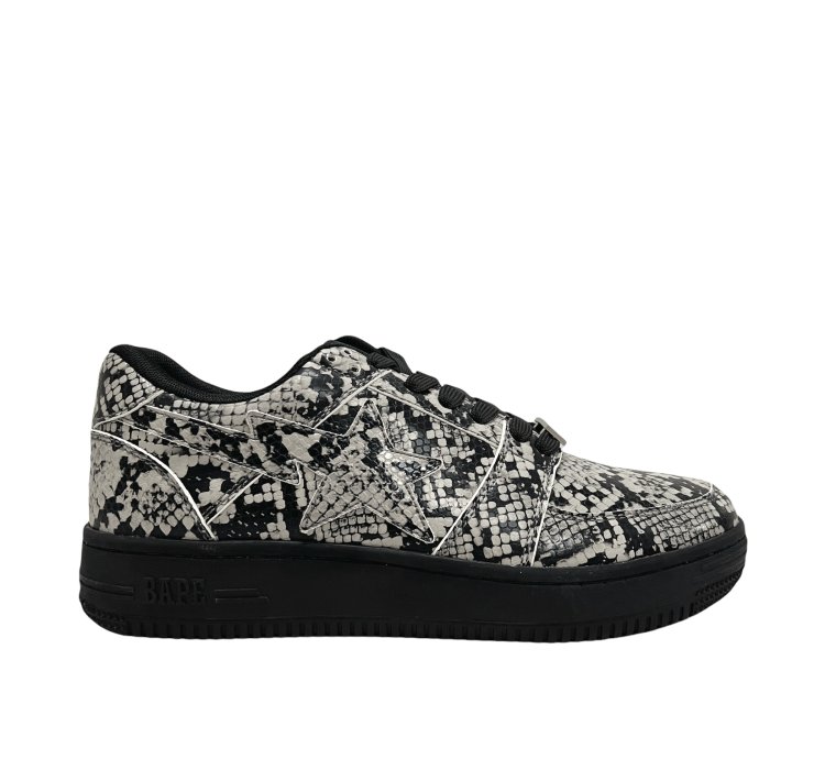2020 Bape Bathing Ape Bapesta Low Snakeskin Grey Black