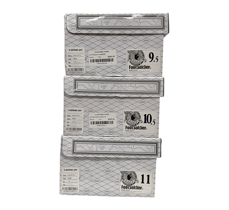 2020 Bape Bathing Ape Bapesta Low Snakeskin Grey Black