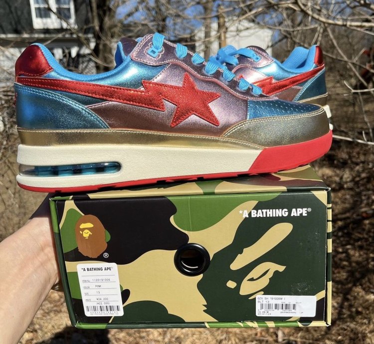 2021 Bathing Ape Metallic Red Blue Roadsta