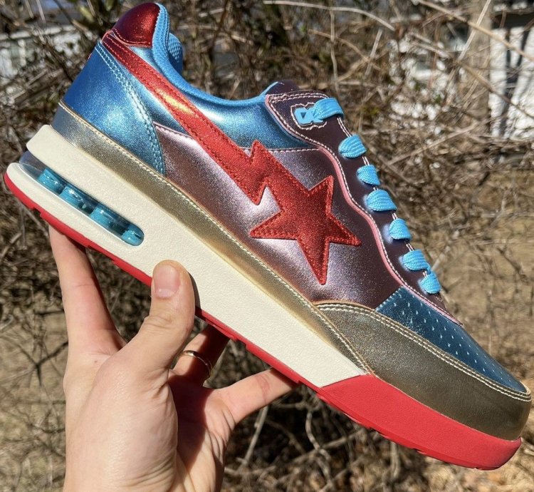 2021 Bathing Ape Metallic Red Blue Roadsta