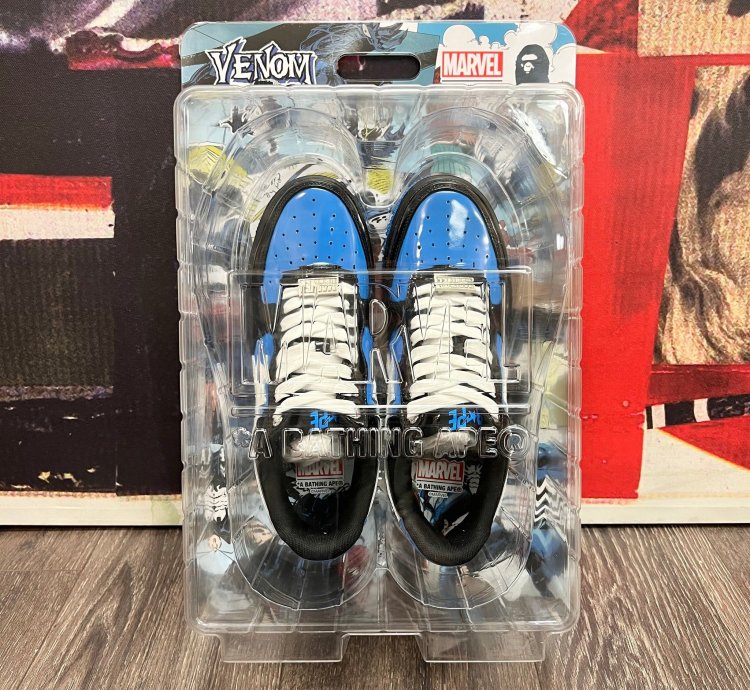 2022 Bape Bapesta Low Marvel Venom Black Blue White