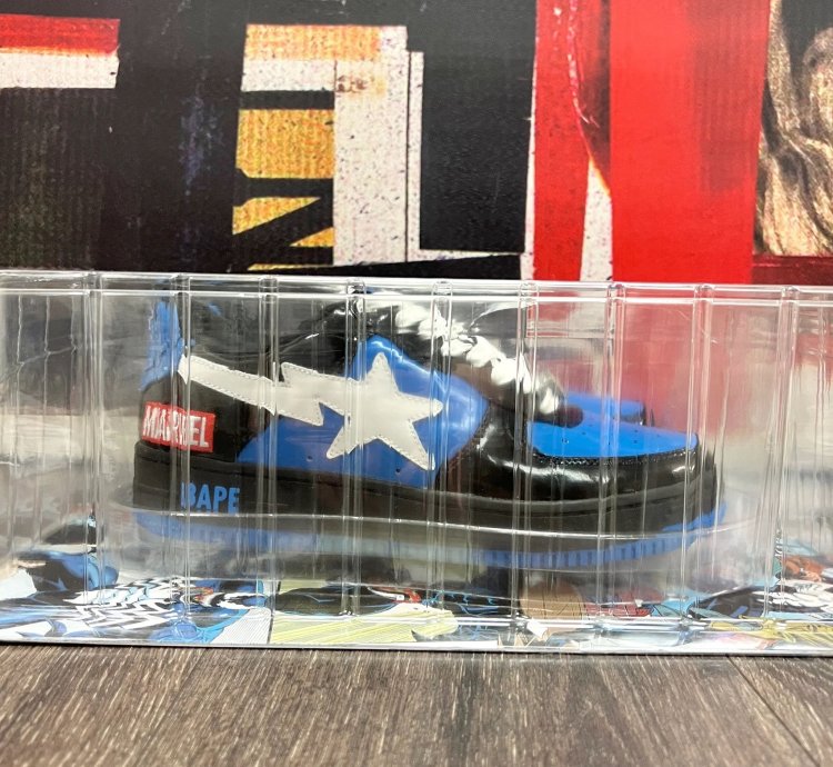 2022 Bape Bapesta Low Marvel Venom Black Blue White