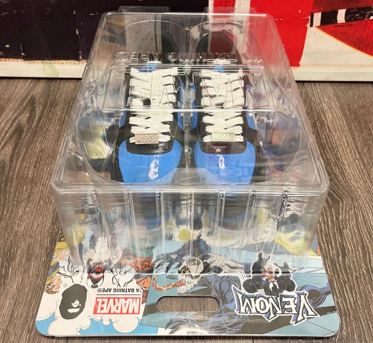 2022 Bape Bapesta Low Marvel Venom Black Blue White