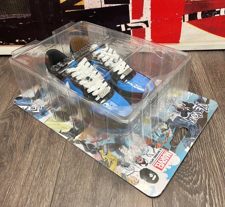 2022 Bape Bapesta Low Marvel Venom Black Blue White