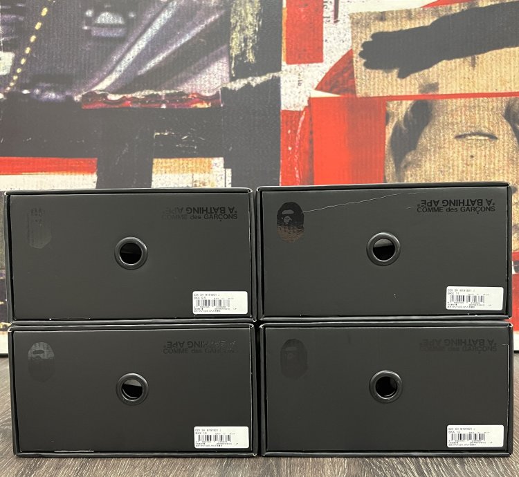 2022 Bape Comme Des Garcons Cdg Osaka Bapesta Low Black