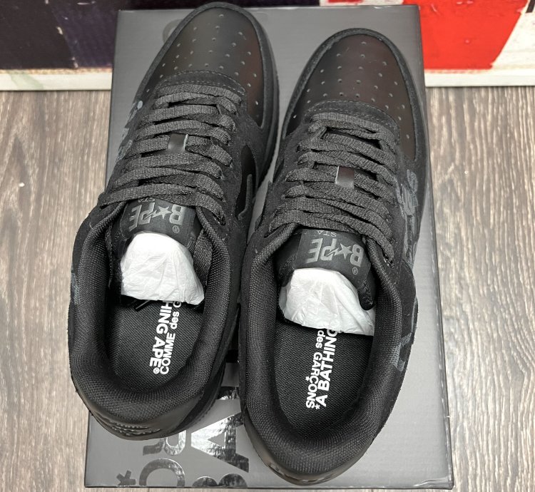 2022 Bape Comme Des Garcons Cdg Osaka Bapesta Low Black