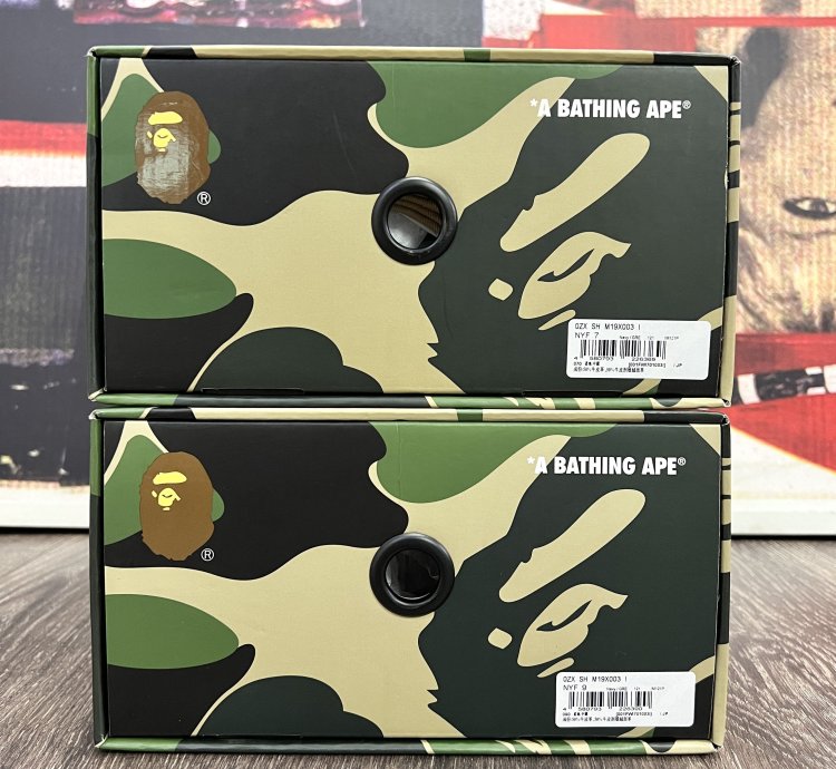 2022 Bape Sk8 Sta Army Olive Green Dark Navy Blue
