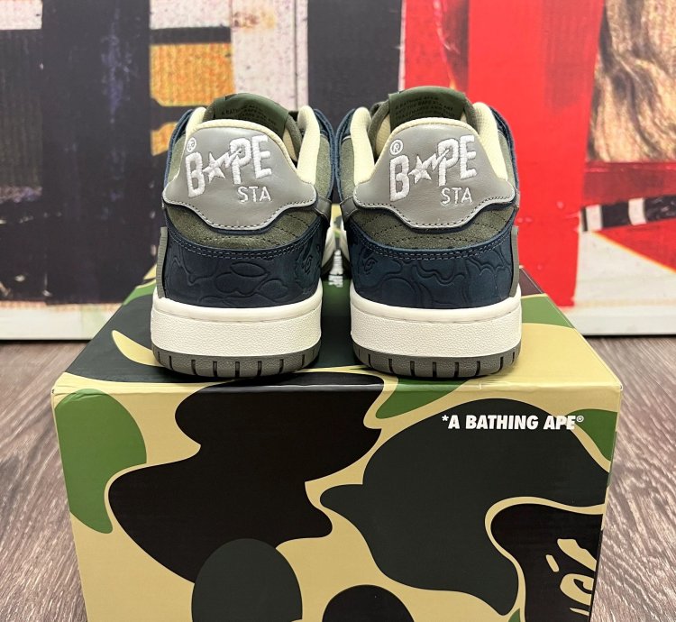 2022 Bape Sk8sta Army Olive Green Dark Navy Blue Grey