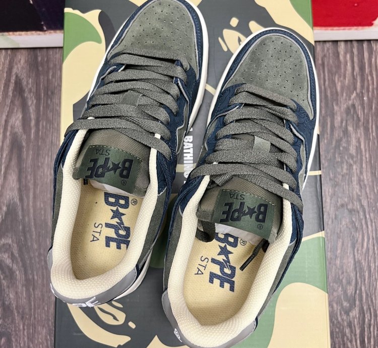 2022 Bape Sk8sta Army Olive Green Dark Navy Blue Grey