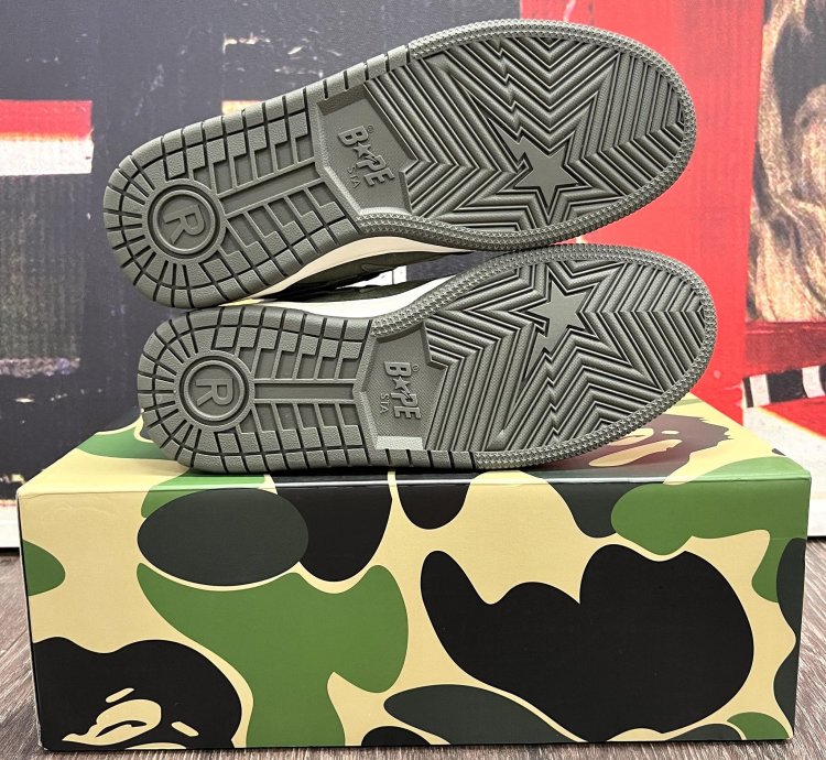 2022 Bape Sk8sta Army Olive Green Dark Navy Blue Grey