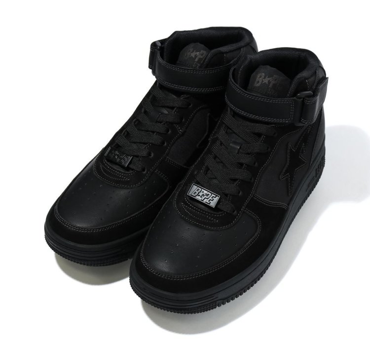 9 5 Ds Bape Sta Military Mid Leather Suede Black
