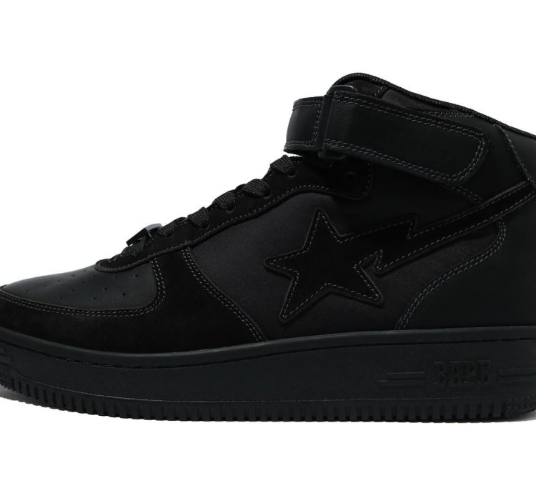 9 5 Ds Bape Sta Military Mid Leather Suede Black