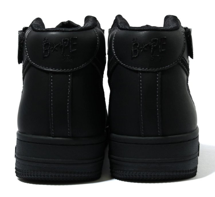 9 5 Ds Bape Sta Military Mid Leather Suede Black