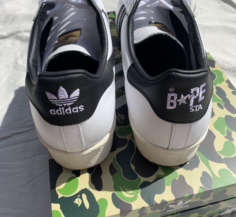 Adidas Bape Superstar 80s White Black