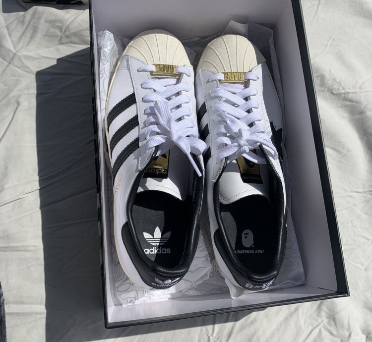 Adidas Bape Superstar 80s White Black