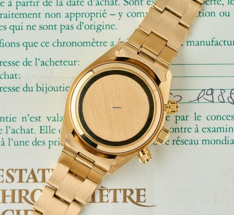 Rolex Daytona 6269 - 18k Yellow Gold - Factory Diamonds Bezel - Single Owner - Full Set