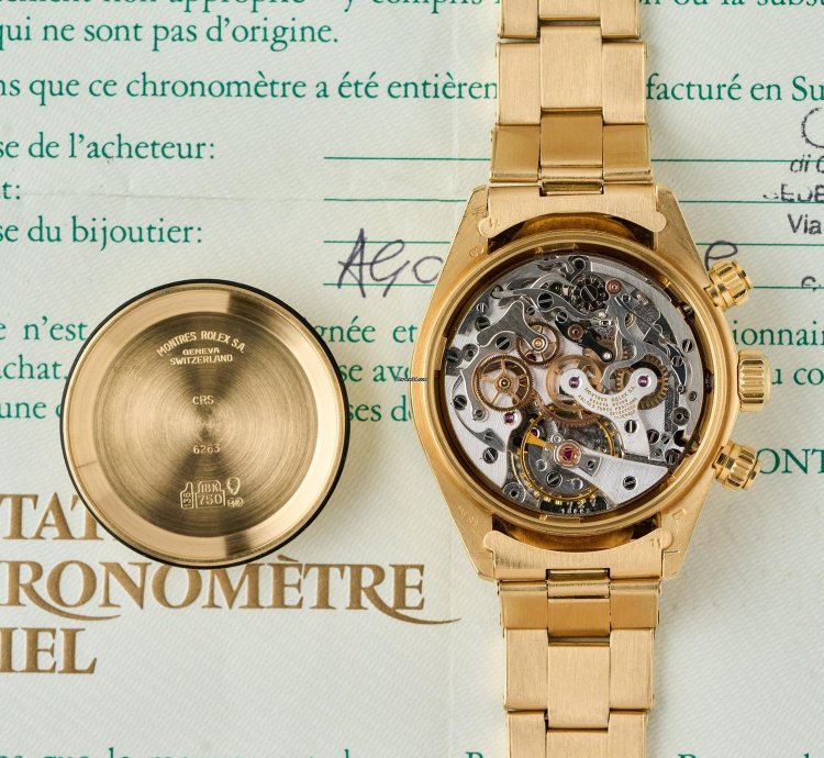Rolex Daytona 6269 - 18k Yellow Gold - Factory Diamonds Bezel - Single Owner - Full Set