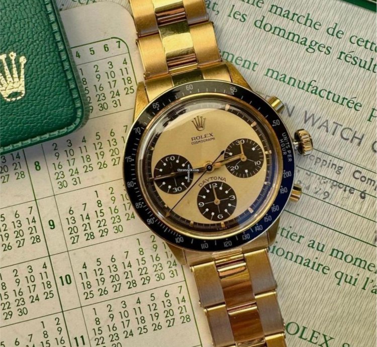 Rolex Daytona Paul Newman Rolex Daytona 6264 Rare Early Tropical Lemon Paul Newman