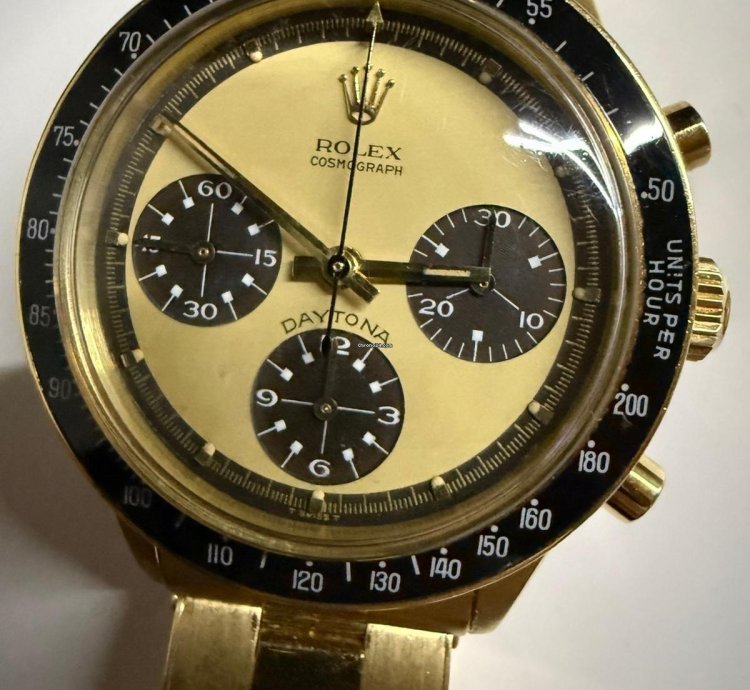 Rolex Daytona Paul Newman Rolex Daytona 6264 Rare Early Tropical Lemon Paul Newman