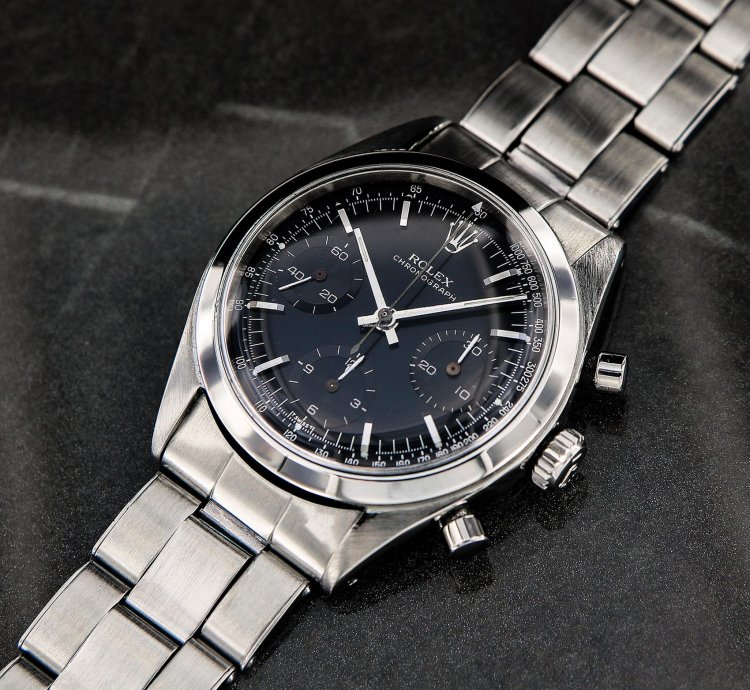 Rolex Chronograph Amazing Vintage Chronograph Pre-daytona Ref 6238 Stainless Steel Black Dial